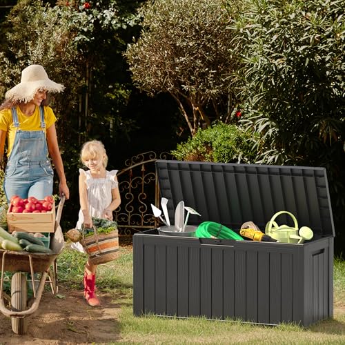 NUNU LAB 31 Gallon Outdoor Storage Box Waterproof Lockable Lid I8083