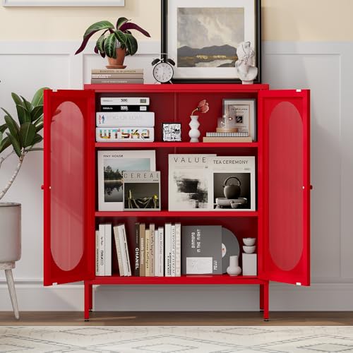 2 Door Metal Storage Cabinet with Adjustable Shelves, Blue H946