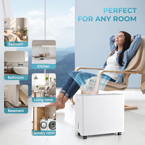 Euhomy 4500 Sq.Ft Energy Star Dehumidifier with Drain Hose, 50 Pint D422