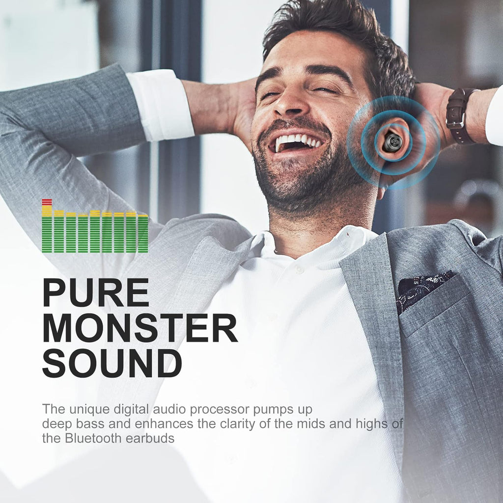 Monster Achieve 100 AirLinks Wireless Earbuds, Bluetooth 5.0, USB-C Quick Charge Z632480