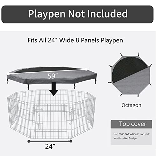 PETIME Foldable Metal Dog Exercise Pen 8 Panel with Bottom Pad C444