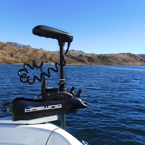 HASWING Boat Electric Trolling Motor 12V 55lbs GPS Bow Mount with Wireless Remote K439553