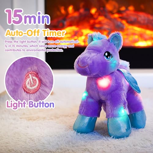 BSTAOFY 20'' Light Up Shark Stuffed Animal Glow Plush Toy I17161