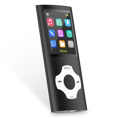 MP3 Player, AUOKING MP3 Player with 32GB, Hi-Fi Lossless Sound, Voice Recorder, E-Book and FM Radio Recorder, Supporting Expandable Memory up to 128GB(Blue)
