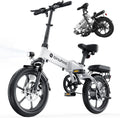 isinwheel U3 16" Foldable Electric Bike Adults, 500W Electric Bicycle, Front Fork Suspension, 19 MPH, UP to 45 Miles Folding Ebike, Suitable for Leisure Riding&Commuting, UL2849 Certified (White)