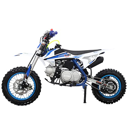 X-PRO X15 110cc Dirt Bike Semi-Automatic Kick Start, Blue P73873