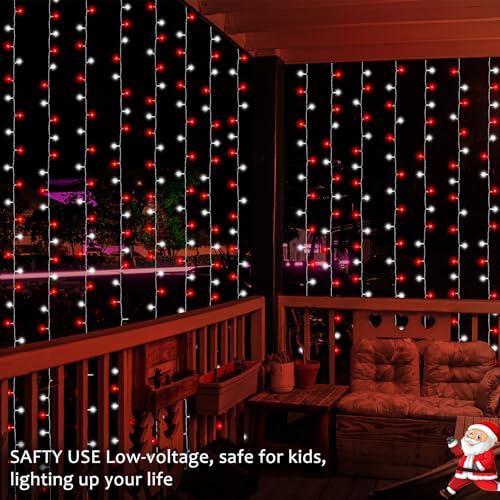 Smart Curtain Lights 400 LED Plug in with App & Remote V800