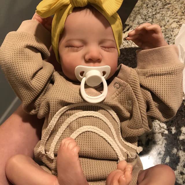 Realistic 18 Inch Reborn Baby Doll Levi Handmade Silicone Vinyl Sleeping Girl T958729