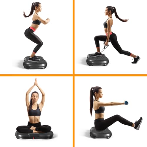 Vibration Plate Exercise Machine with Bluetooth Speaker, 450 lbs Capacity O459