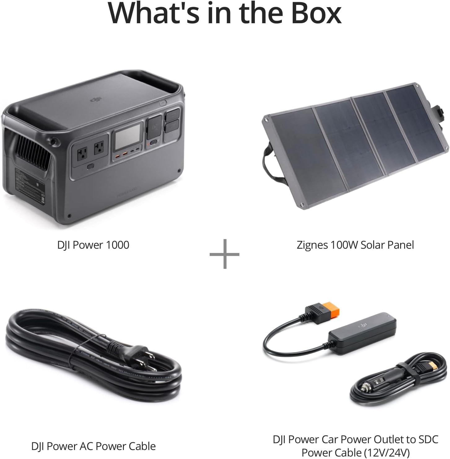 DJI Power 1000 Portable Power Station with 100W Solar Panel E75976