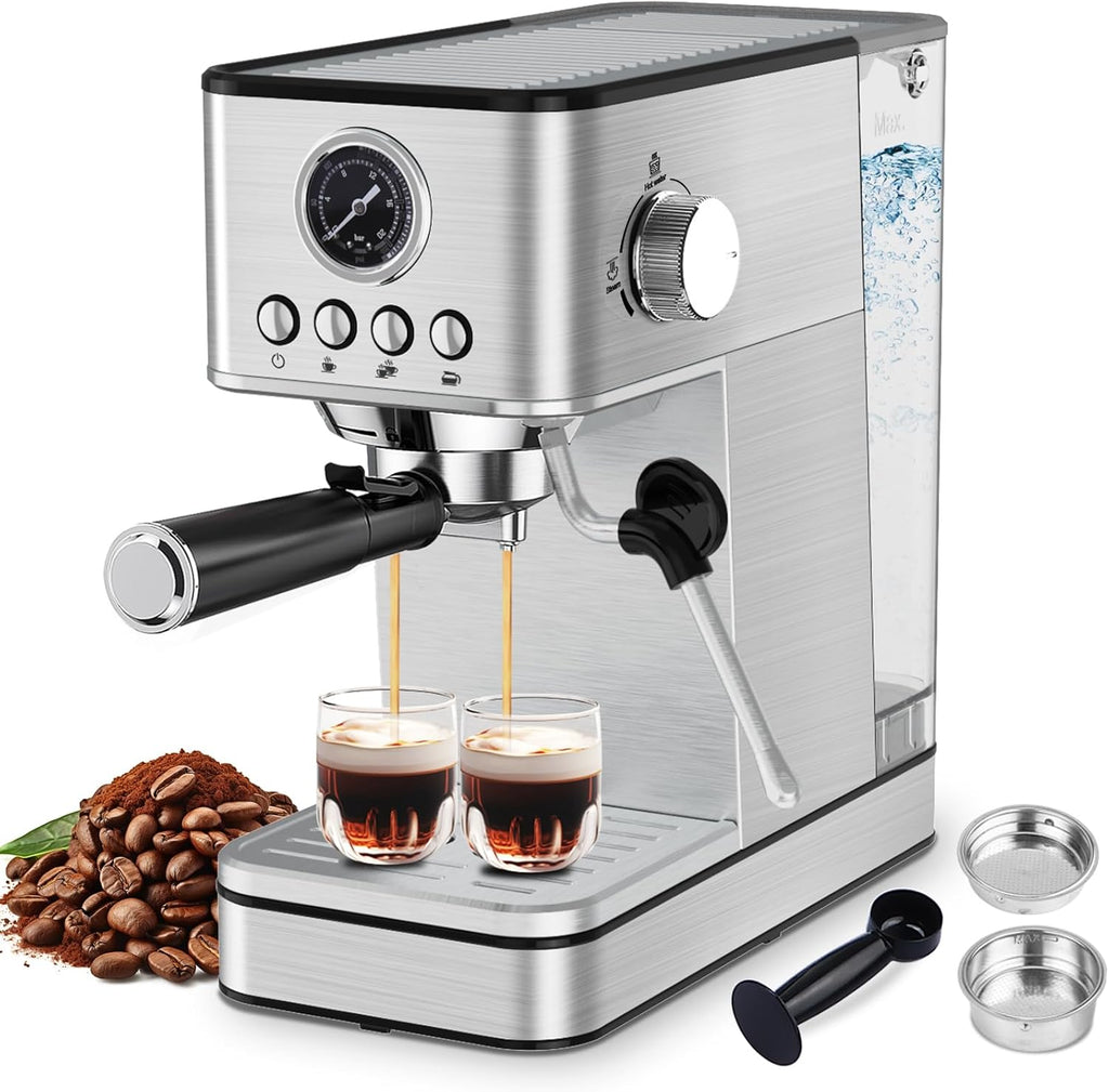 Sparkfire Espresso Machine 20 Bar Stainless Steel with Milk Frother K871515
