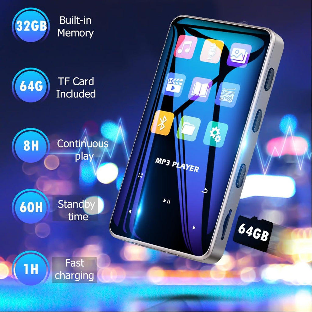 Aiworth 96GB Bluetooth MP3 Player with FM Radio D142801