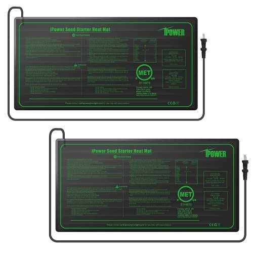 iPower GLHTMTS Waterproof Seedling Heat Mat for Plant Germination N130