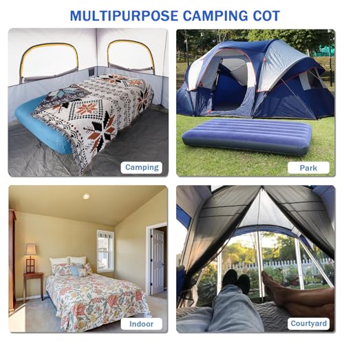 KAMPKEEPER Folding Camping Cot with Inflatable Air Mattress and Carry Bag M949