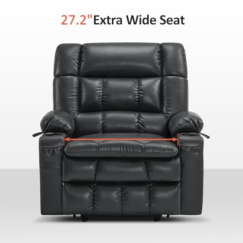 MCombo Dual Motor Power Lift Recliner Chair for Elderly with Heat and Massage, Black E570141