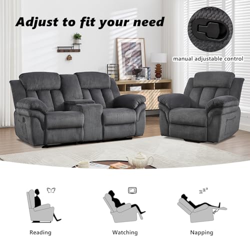 CANMOV 46" Wide Power Lift Recliner Chair for Elderly, with Massage and Heat, Light Brown K346927