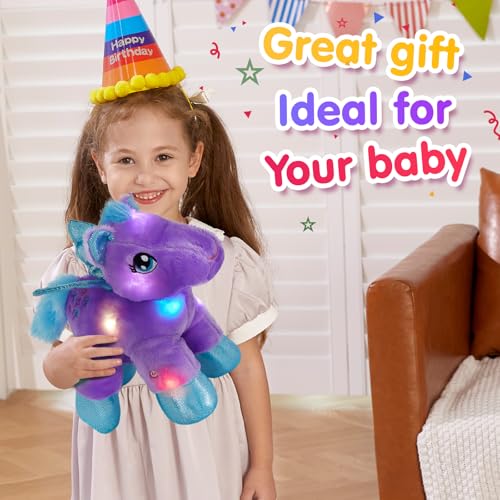 BSTAOFY 20'' Light Up Shark Stuffed Animal Glow Plush Toy I17161
