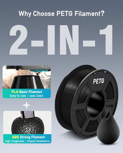 SUNLU 3D Printer Filament Bundle Multicolor PETG 1.75mm, 8 Pack, 2kg Total V41641