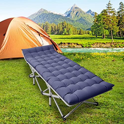 DoCred Folding Camping Cot with Mattress, 2 Pack, Heavy Duty for Adults, Portable with Carry Bag C814529