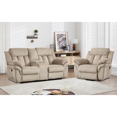CANMOV 46" Wide Power Lift Recliner Chair for Elderly, with Massage and Heat, Light Brown K346927