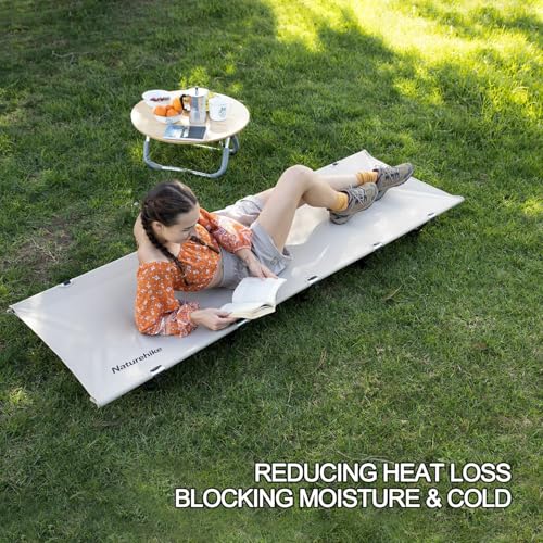 Naturehike GreenWild Ultralight Folding Camping Cot, Portable Bed for Adults, Black E2550