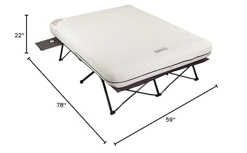 Coleman Queen-Size Airbed Cot Combination with Steel Frame, Battery Pump Included P918982