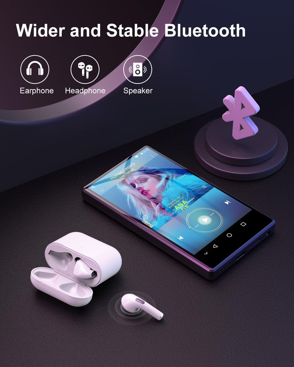 80GB Bluetooth WiFi MP3 Player with 4.7" Touchscreen W375