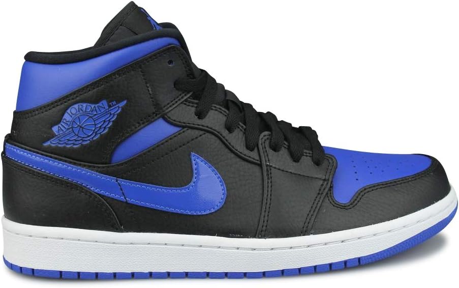 Nike Men's High-Top Sneakers Basketball Shoe, Black Hyper Royal White, 11 US