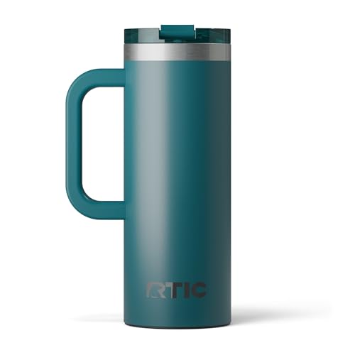 RTIC 20oz Road Trip Travel Mug with Lid and Handle, Insulated Stainless Steel P393441