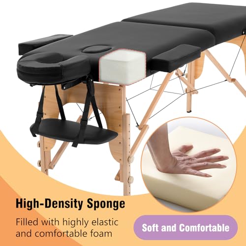 BestMassage Portable Massage Table 28 inch Folding Spa Bed with Bag X618857