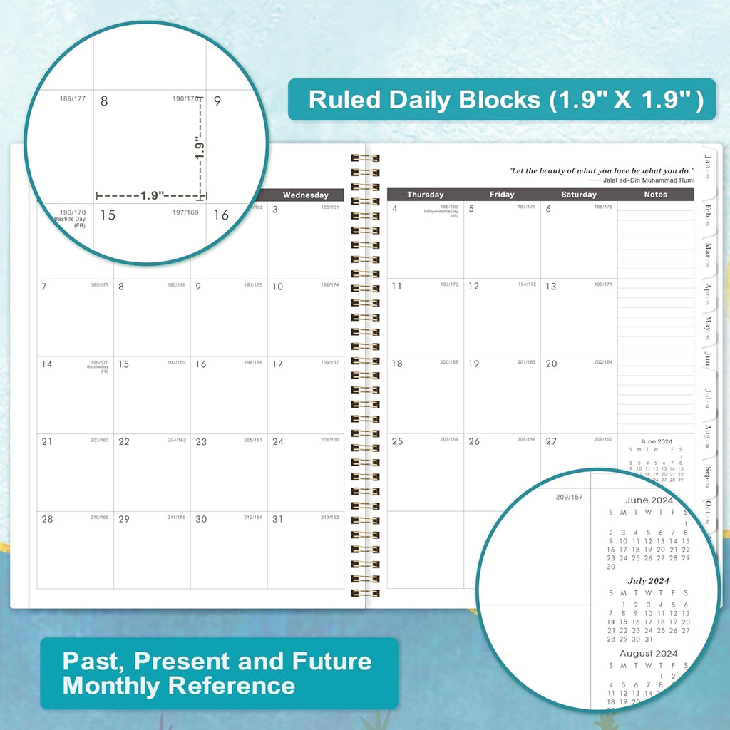 2024-2026 Monthly Planner 9" x 11" with Flexible Cover R965