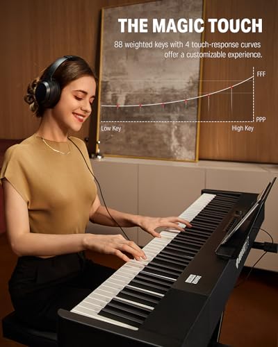 Donner DEP-20 Lite Beginner Digital Piano 88 Key Weighted Portable Set U477