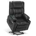 MCombo Dual Motor Power Lift Recliner Chair for Elderly with Heat and Massage, Black E570141