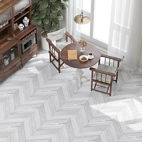 Oxdigi Peel and Stick Vinyl Flooring Roll 23"x393" Waterproof Wood Plank U1250