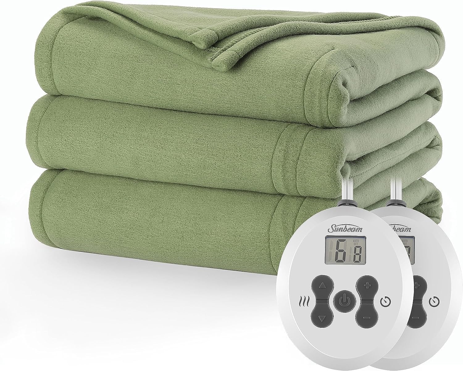 Sunbeam Royal Ultra Ivy Heated Blanket 12 Heat Settings Auto Shut Off Machine Washable King