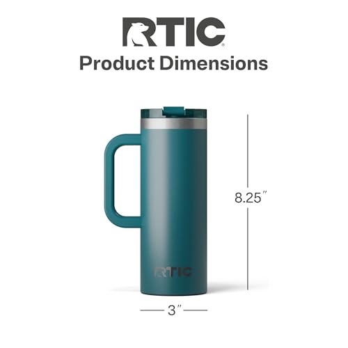 RTIC 20oz Road Trip Travel Mug with Lid and Handle, Insulated Stainless Steel P393441