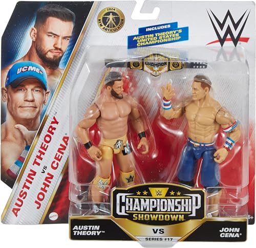 Mattel WWE Championship Showdown 2-Pack Action Figures, John Cena vs Austin Theory, 6-inch H994