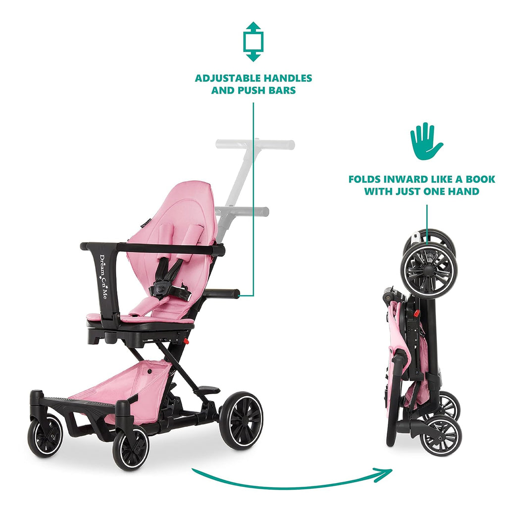 Drift Rider Baby Stroller in Pink, Lightweight with Compact Fold A7832