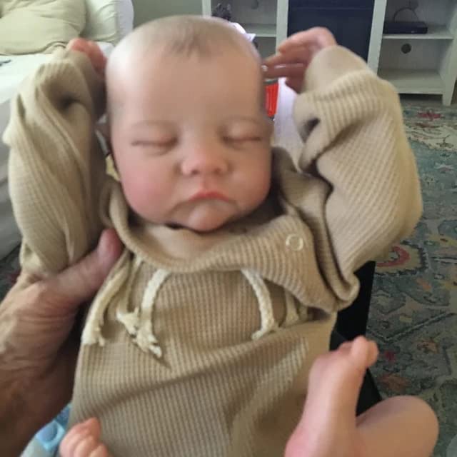 Realistic 18 Inch Reborn Baby Doll Levi Handmade Silicone Vinyl Sleeping Girl T958729