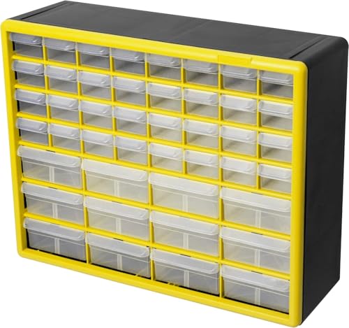 Akro-Mils 24-Drawer Plastic Storage Cabinet, Black I624065