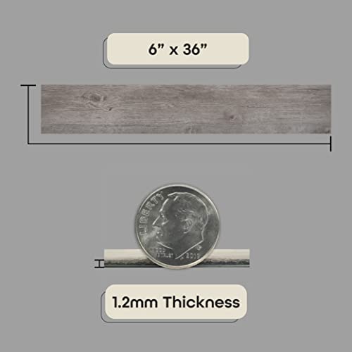 Achim Home Decor Nexus Planks Peel and Stick Vinyl Floor Tile, Hickory, 10-Pack E9163