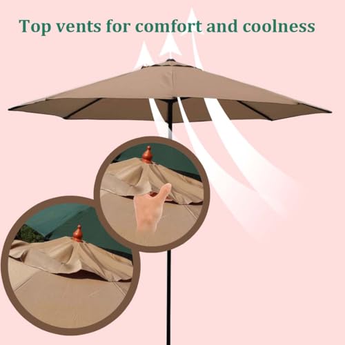Outdoor Umbrella Replacement Canopy 6.5FT 7.5FT 9FT 10FT L303
