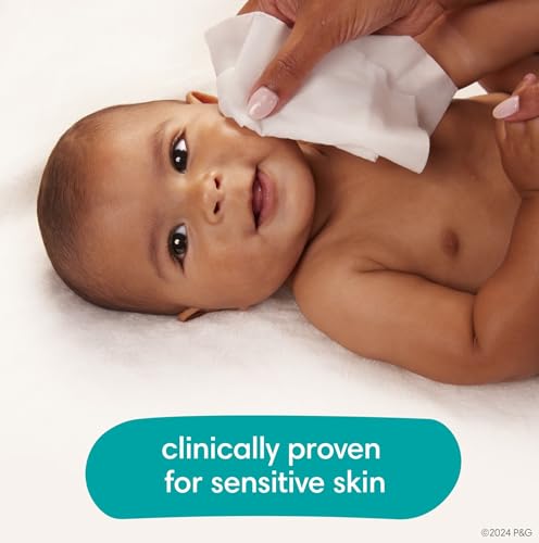 Pampers Sensitive Baby Wipes, Water Based, Unscented, 16 Flip-Top Packs U436761