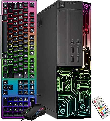 Dell RGB Gaming Desktop PC, Intel Core i5, 16GB RAM, 512GB SSD, 24" Monitor, Renewed I1938