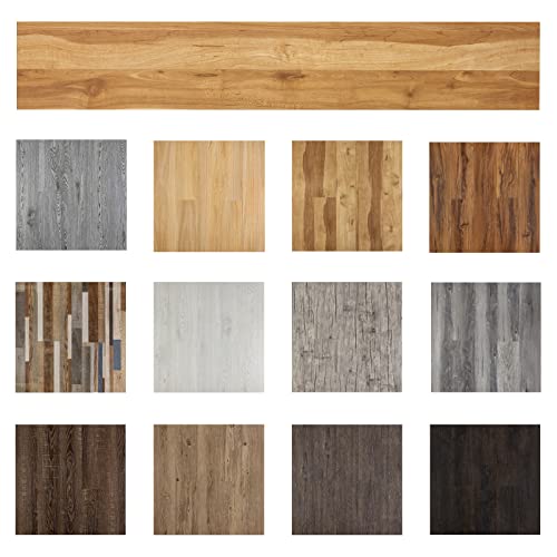 Self Adhesive Vinyl Flooring Planks Wood Effect Waterproof Grey 36pcs U963416