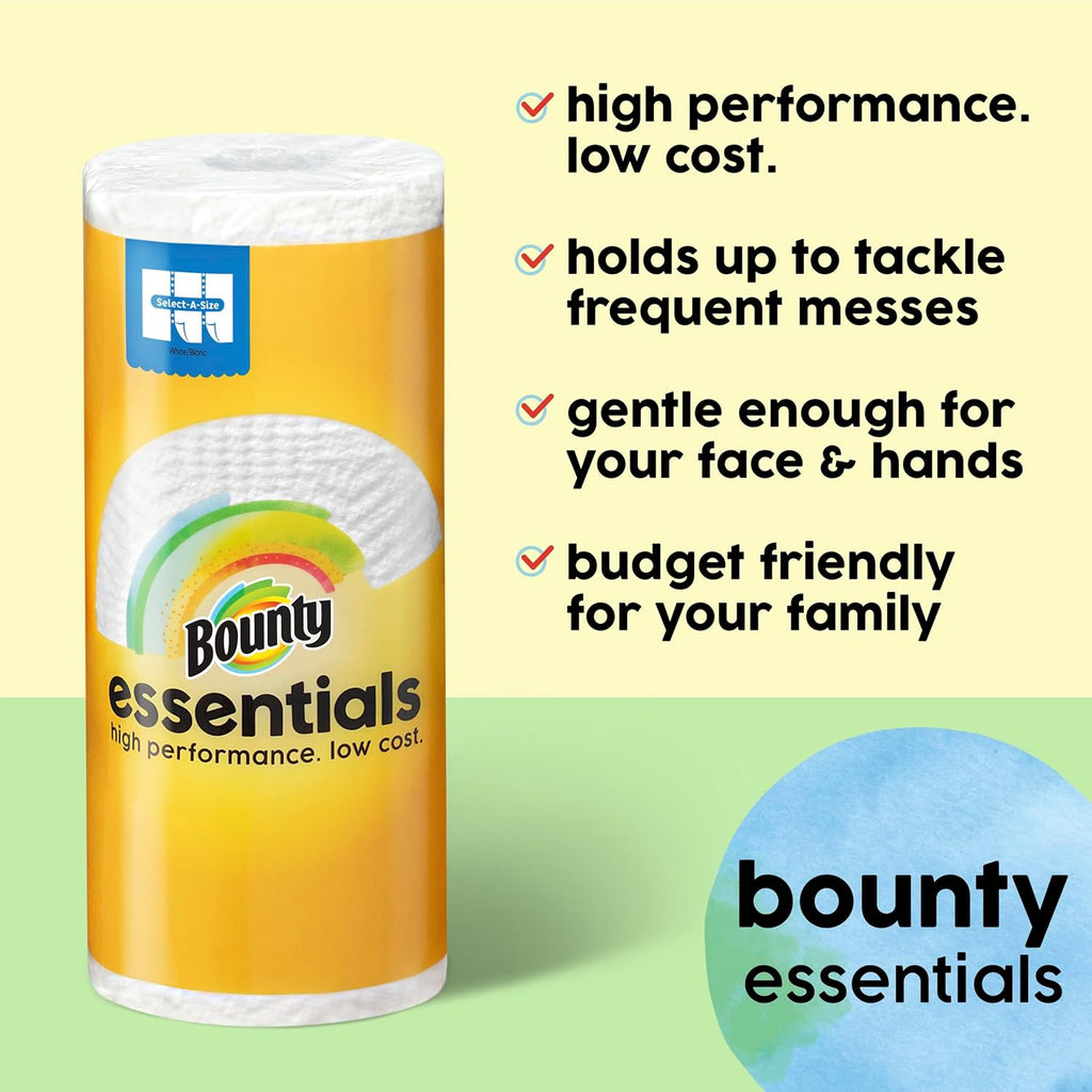 Bounty Essentials Select-A-Size Paper Towels, 6 Double Rolls, White O72787