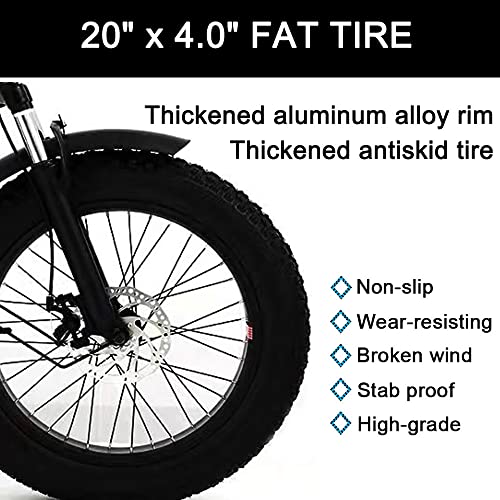 EMYJAY Adult Tricycle 7-Speed 20 Inch Fat Tire 3-Wheel Bike with Large Basket C421922