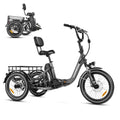 ADDMOTOR CITYTRI E-310 Electric Trike for Adults, 750W, Folding Electric Tricycle, 48V 20Ah, 90MI, 380lbs, 3 Wheel Electric Bikes, Step Through Etrike, Parking Brake, Rear Motor & Differential