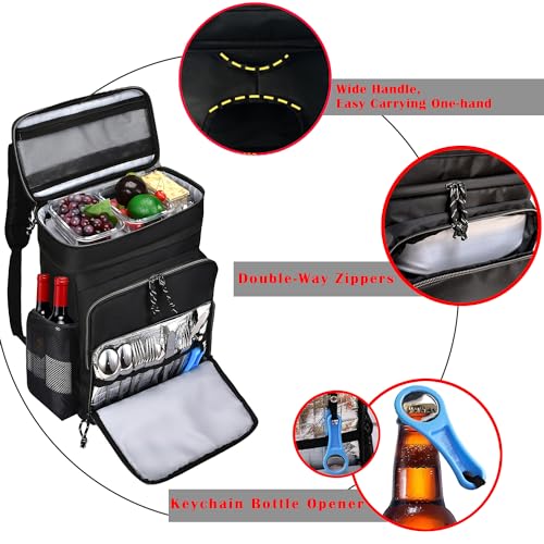 Double Deck Cooler Backpack Leak Proof Insulated for Camping C5716