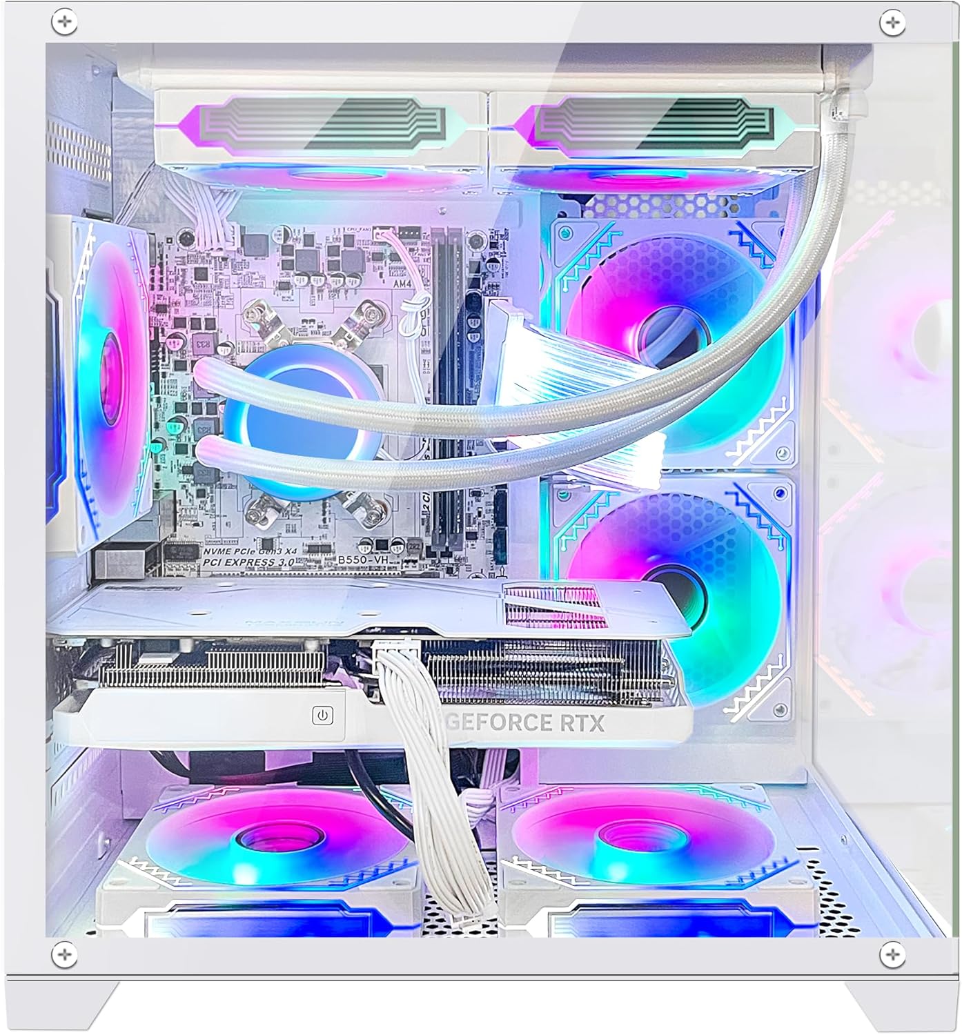 Gaming PC AMD Ryzen 5 5600X RTX 4060 16GB RAM 1TB SSD Windows 11 Pro White U552378